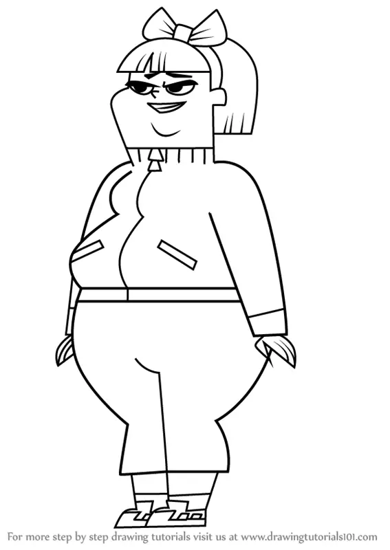 Step by Step How to Draw Staci from Total Drama