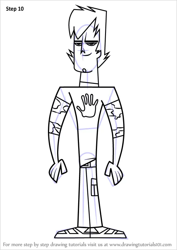 Learn How to Draw Trent from Total Drama (Total Drama) Step by Step