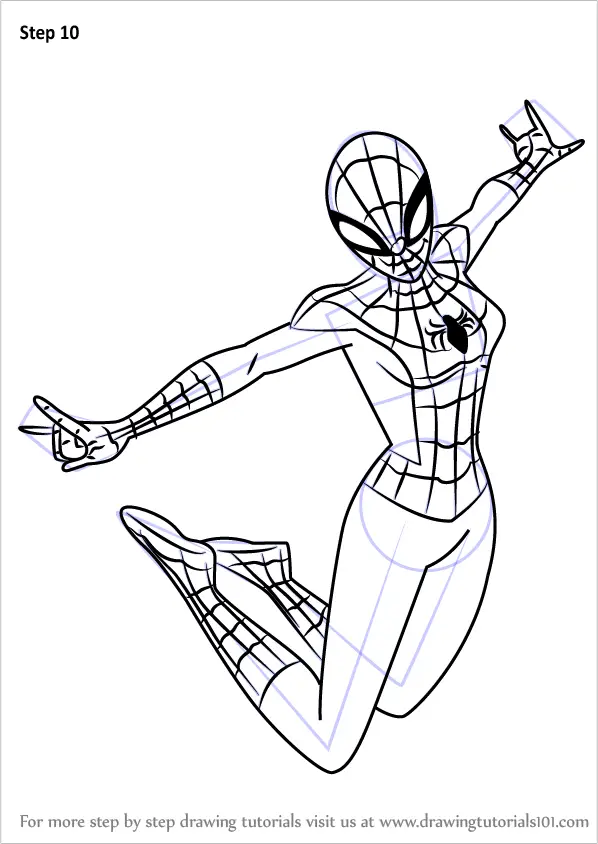 Learn How to Draw Spider Girl from Ultimate Spider-Man (Ultimate Spider