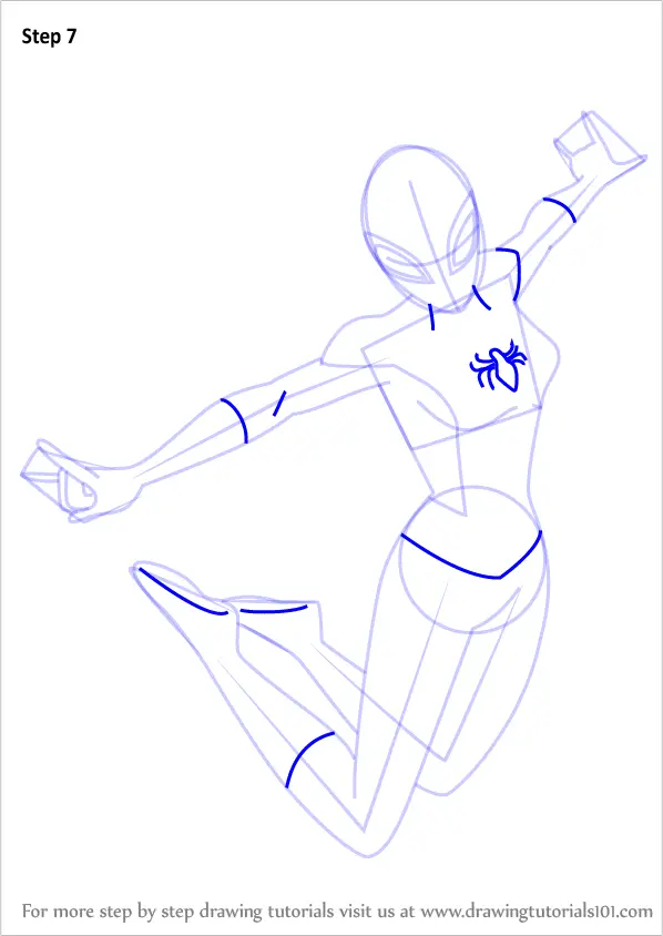 Learn How To Draw Spider Girl From Ultimate Spider Man Ultimate Spider Man Step By Step 7932