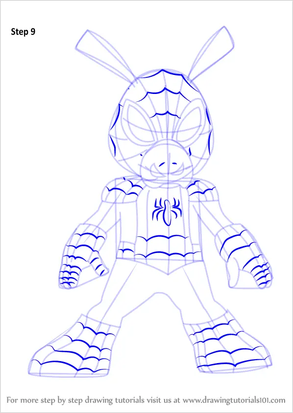 Learn How to Draw Spiderham from Ultimate SpiderMan (Ultimate Spider