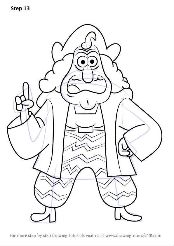 Learn How to Draw Christopher Columbus from Uncle Grandpa (Uncle