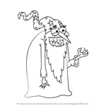 How to Draw Evil Wizard from Uncle Grandpa