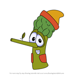 How to Draw Pistachio from VeggieTales in the City
