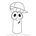 How to Draw Junior Asparagus from VeggieTales