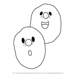 How to Draw The French Peas from VeggieTales