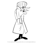 How to Draw Dick Dastardly from Wacky Races
