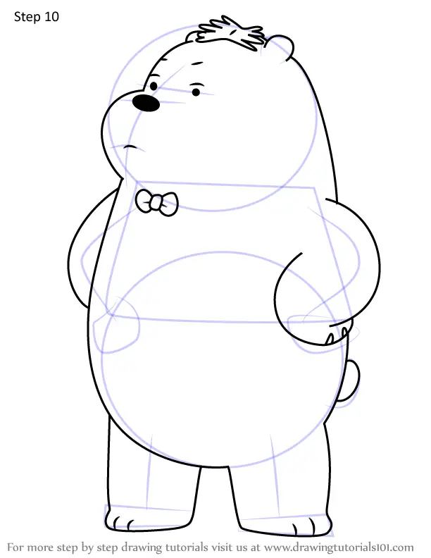 Step by Step How to Draw Crowbar Jones from We Bare Bears ...