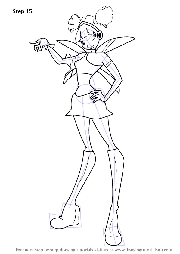 Learn How To Draw Musa From Winx Club Winx Club Step By Step Drawing Tutorials 9705