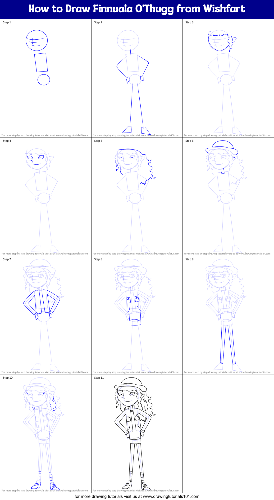 How to Draw Finnuala O'Thugg from Wishfart printable step by step ...