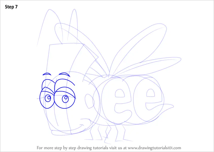 Learn How to Draw Bee from WordWorld (WordWorld) Step by Step : Drawing