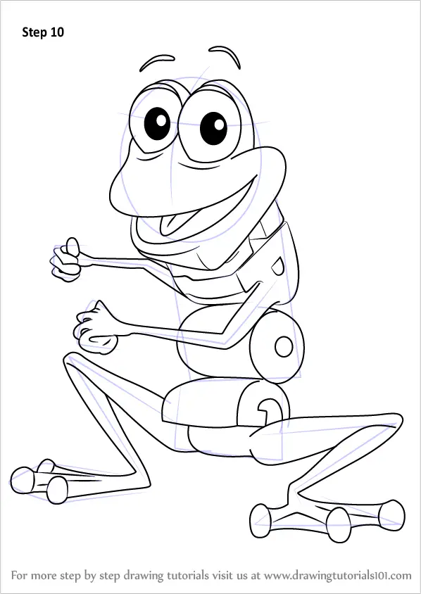 Learn How to Draw Frog from WordWorld (WordWorld) Step by Step