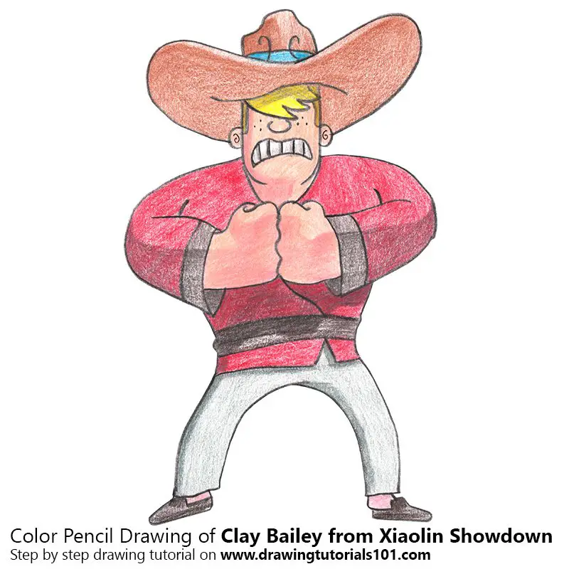 Clay Bailey from Xiaolin Showdown Color Pencil Drawing