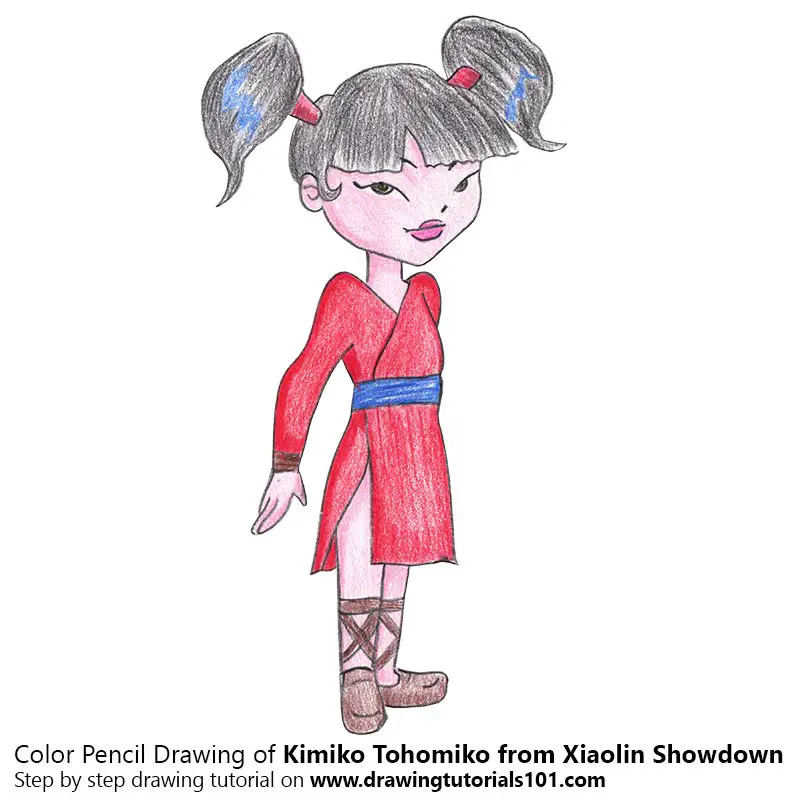 Kimiko Tohomiko from Xiaolin Showdown Color Pencil Drawing