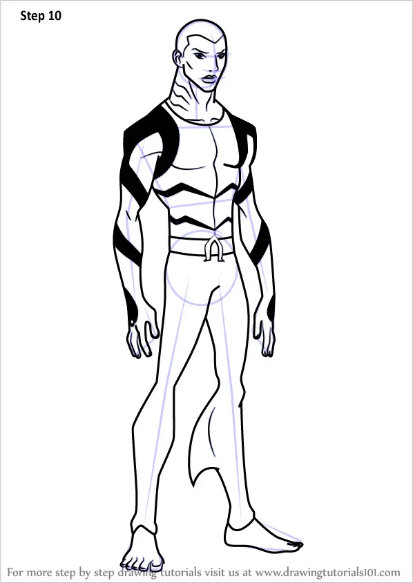 Learn How to Draw Aqualad from Young Justice (Young Justice) Step by ...