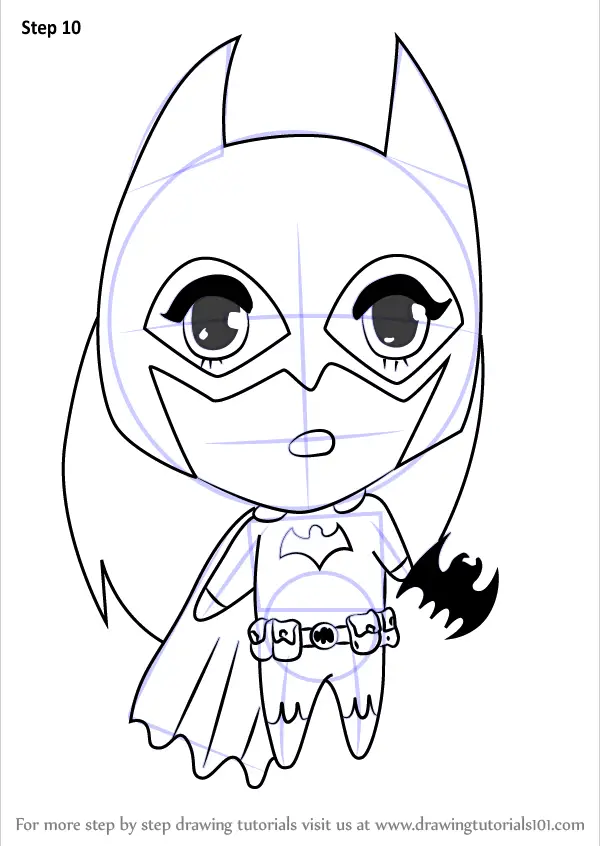 Learn How to Draw Chibi Batgirl (Chibi Characters) Step by Step