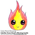 How to Draw Chibi Calcifer from Howl's Moving Castle