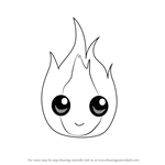 How to Draw Chibi Calcifer from Howl's Moving Castle