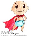How to Draw Chibi Captain Underpants