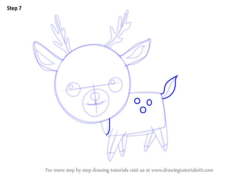 Step By Step How To Draw Chibi Fawn From Gnomeo And Juliet 