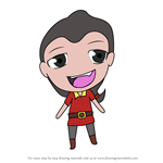 How to Draw Chibi Gaston from Beauty and the Beast