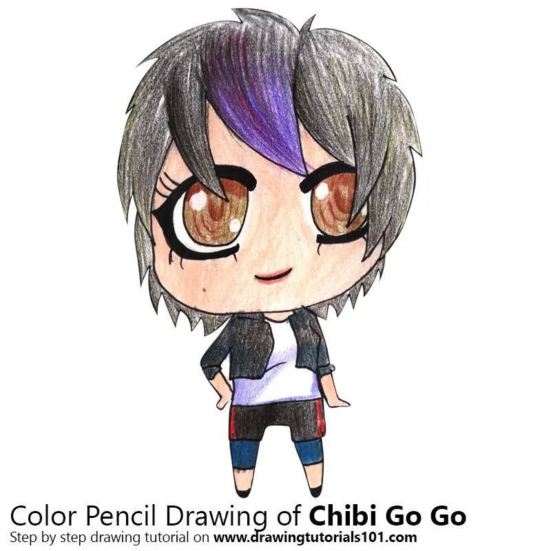 Chibi Go Go from Golan the Insatiable Color Pencil Drawing