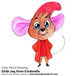 How to Draw Chibi Jaq from Cinderella
