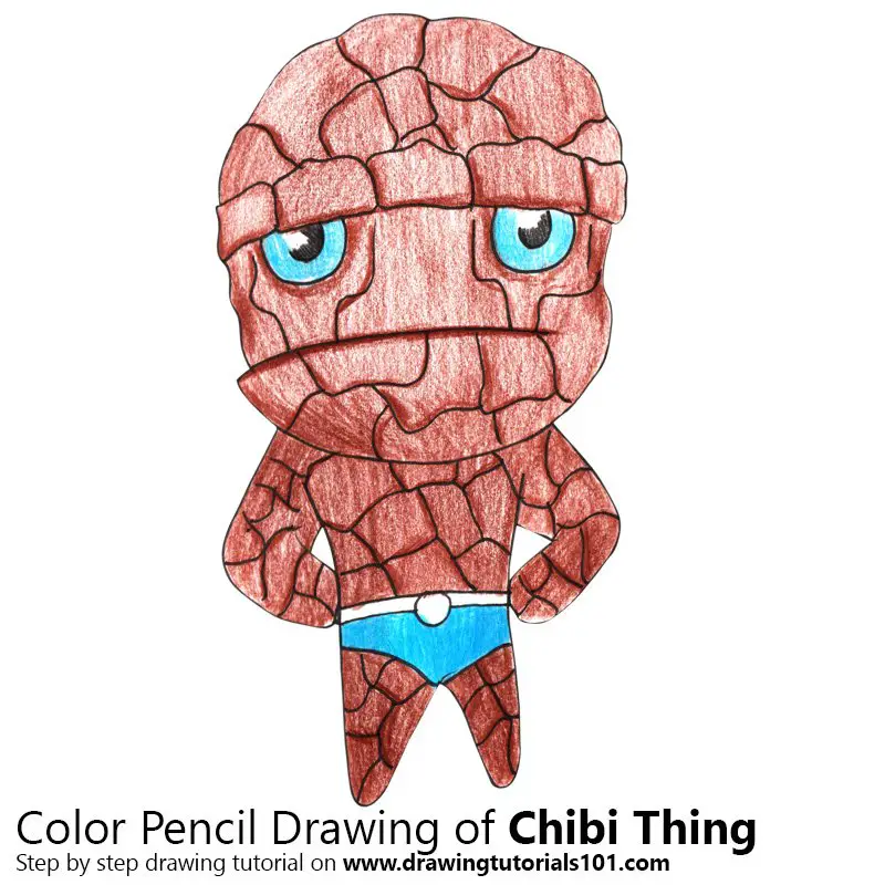 Chibi Thing Color Pencil Drawing