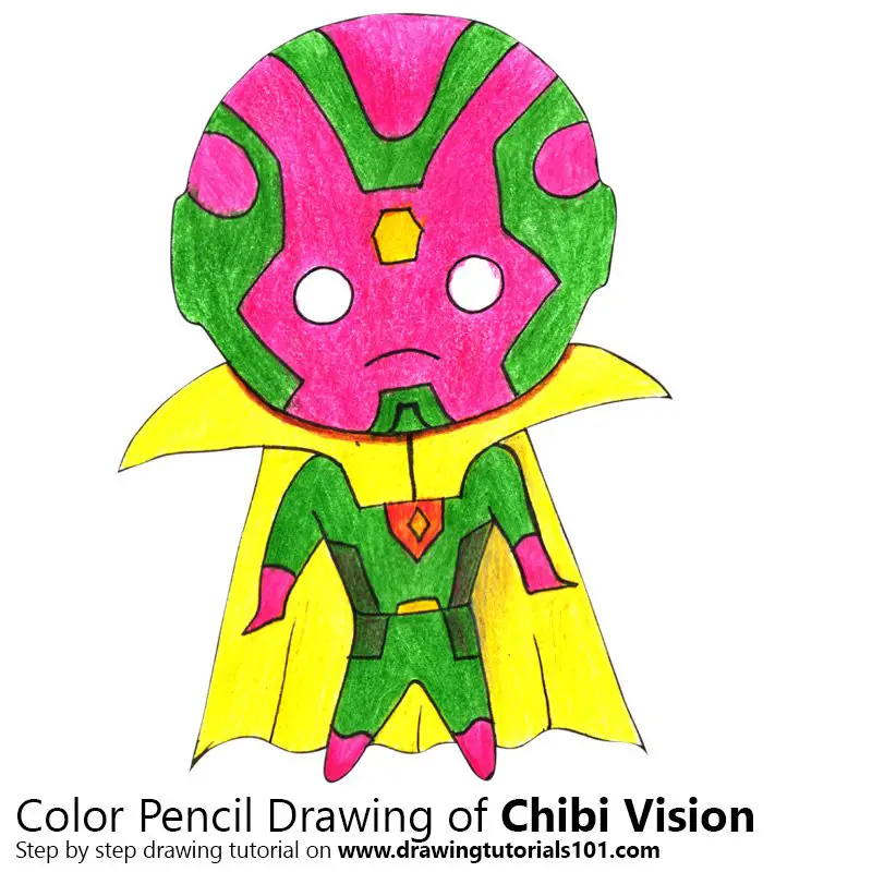 Chibi Vision Color Pencil Drawing