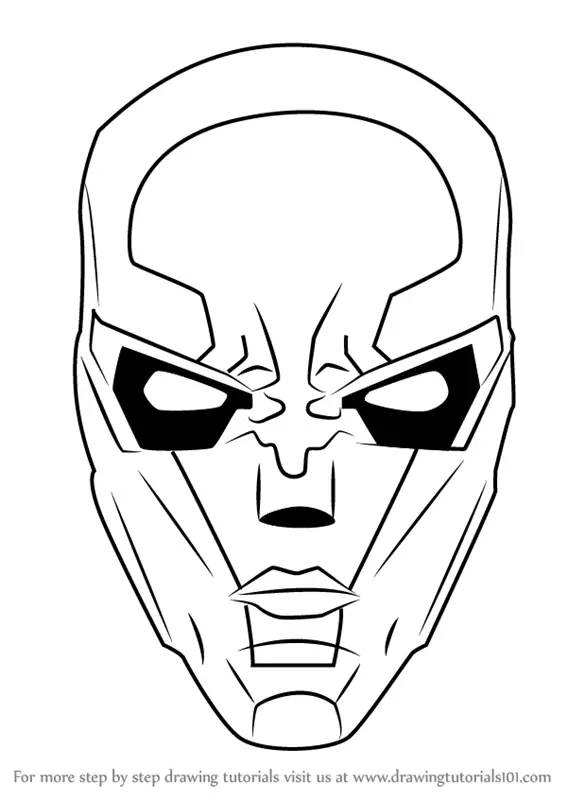 Learn How to Draw New 52 Red Hood Mask (DC Comics) Step by Step