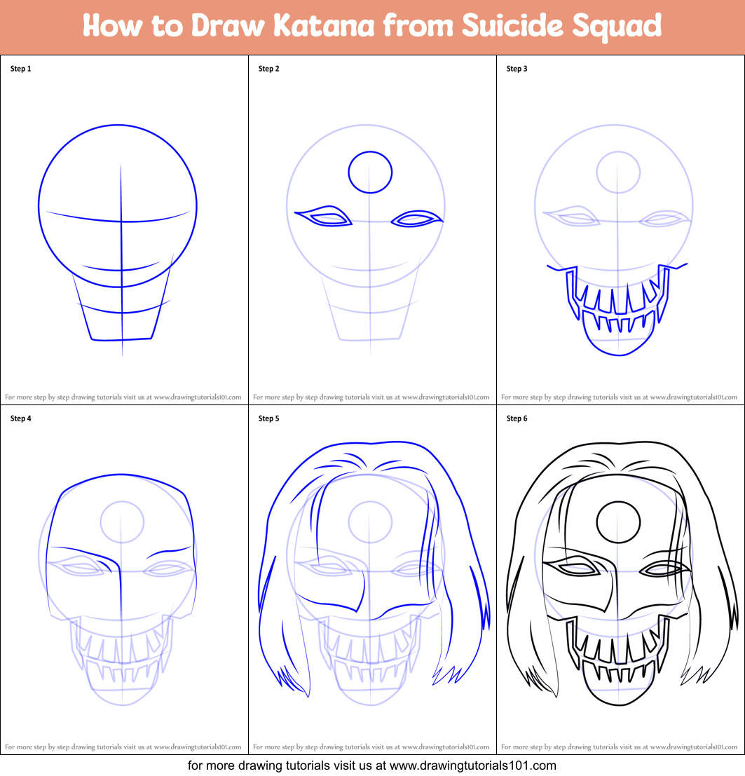 katana suicide squad sketch drawing