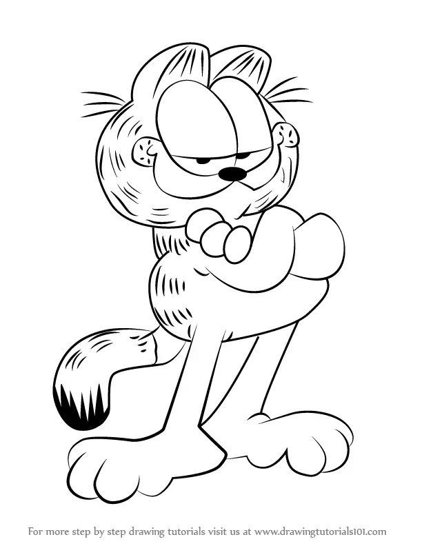 Learn How to Draw Garfield (Garfield) Step by Step Drawing Tutorials
