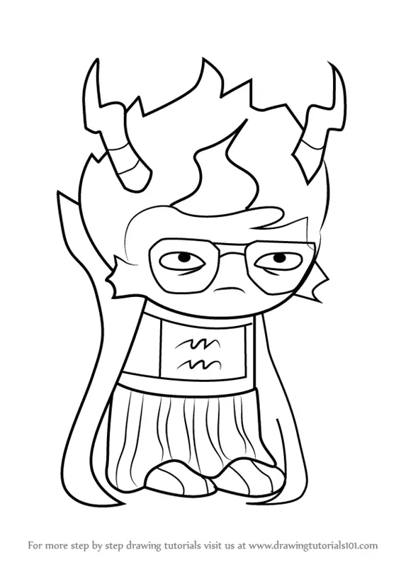 Learn How to Draw Eridan Ampora from Homestuck (Homestuck) Step by Step ...