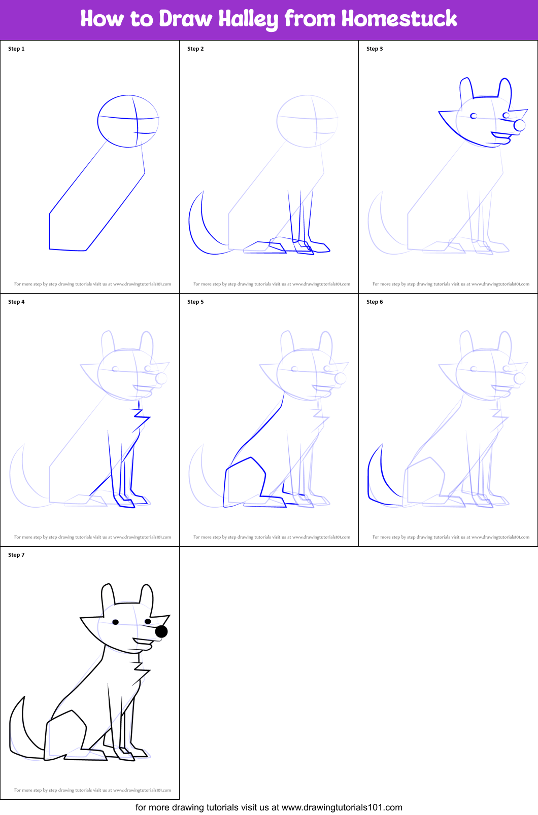 How to Draw Halley from Homestuck printable step by step drawing sheet ...