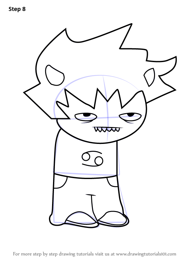 Step by Step How to Draw Karkat Vantas from Homestuck ...