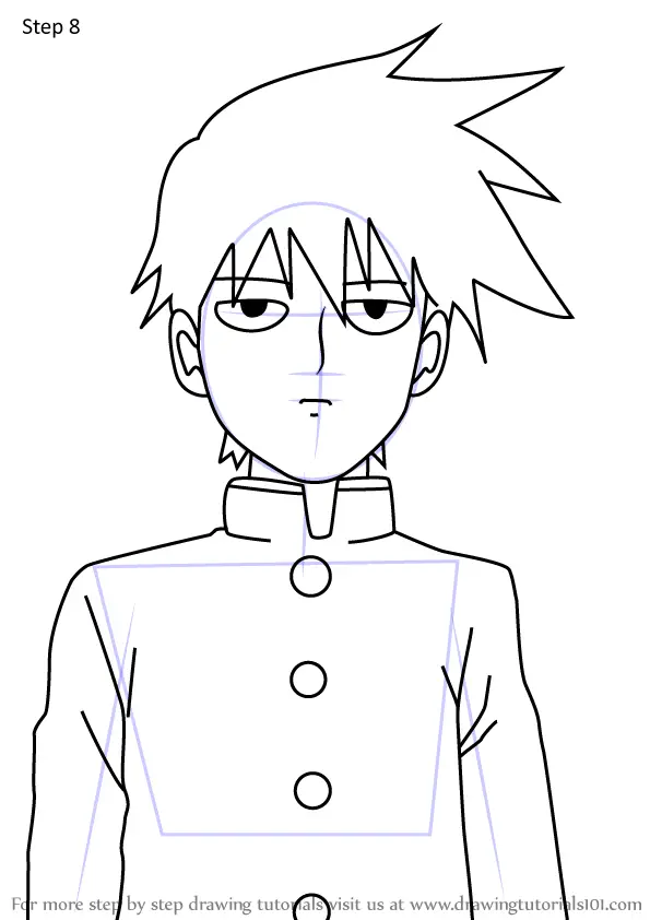 Learn How To Draw Ritsu Kageyama From Mob Psycho 100 Mob Psycho 100 Step By Step Drawing 5475
