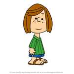 How to Draw Peppermint Patty from Peanuts