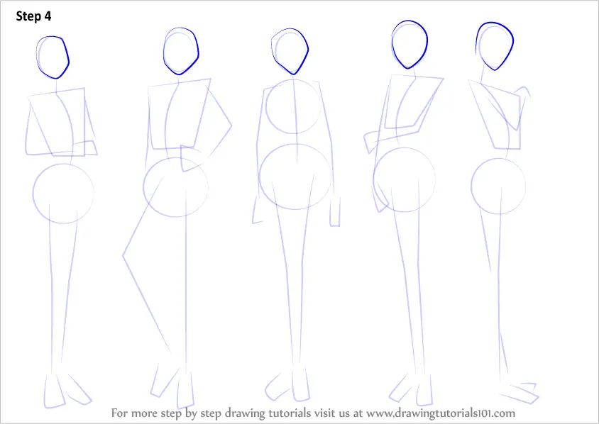 Learn How To Draw Anime Body Female Body Step By Step Drawing Tutorials 