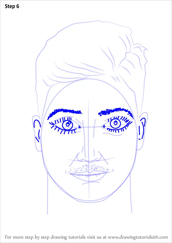 Learn How to Draw Face for Beginners (Face) Step by Step : Drawing