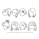 How to Draw Anime Hair - Female