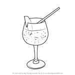 How to Draw a Cocktail Glass