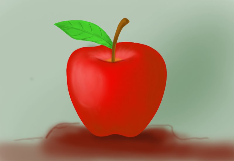 Learn How to Draw an Apple for Kids (Fruits) Step by Step Drawing