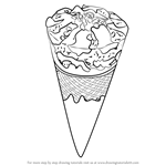 How to Draw Chocolate Ice Cream Cone