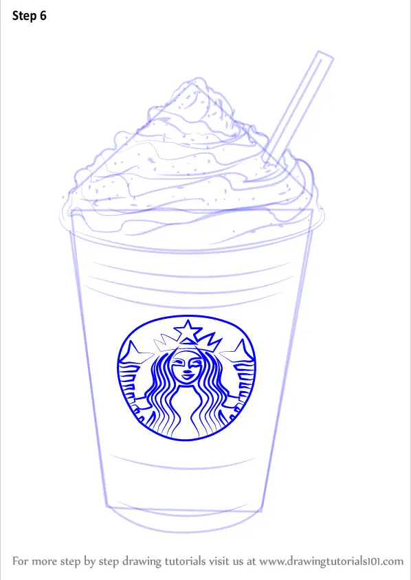 Learn How to Draw Frappuccino (Special Dishes) Step by Step : Drawing ...