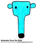 How to Draw an Anteater Face for Kids