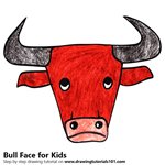 How to Draw a Bull Face for Kids