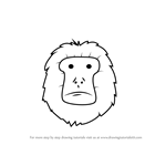How to Draw a Golden Lion Tamarin Face for Kids