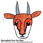 How to Draw a Springbok Face for Kids