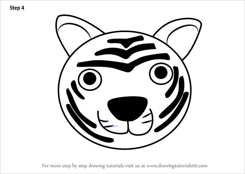 How to Draw Tiger Face Step by Step | White Tiger Close Up - YouTube