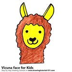 How to Draw a Vicuna Face for Kids